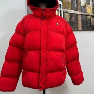 Jordan men’s Bright Red Puffer Jacket